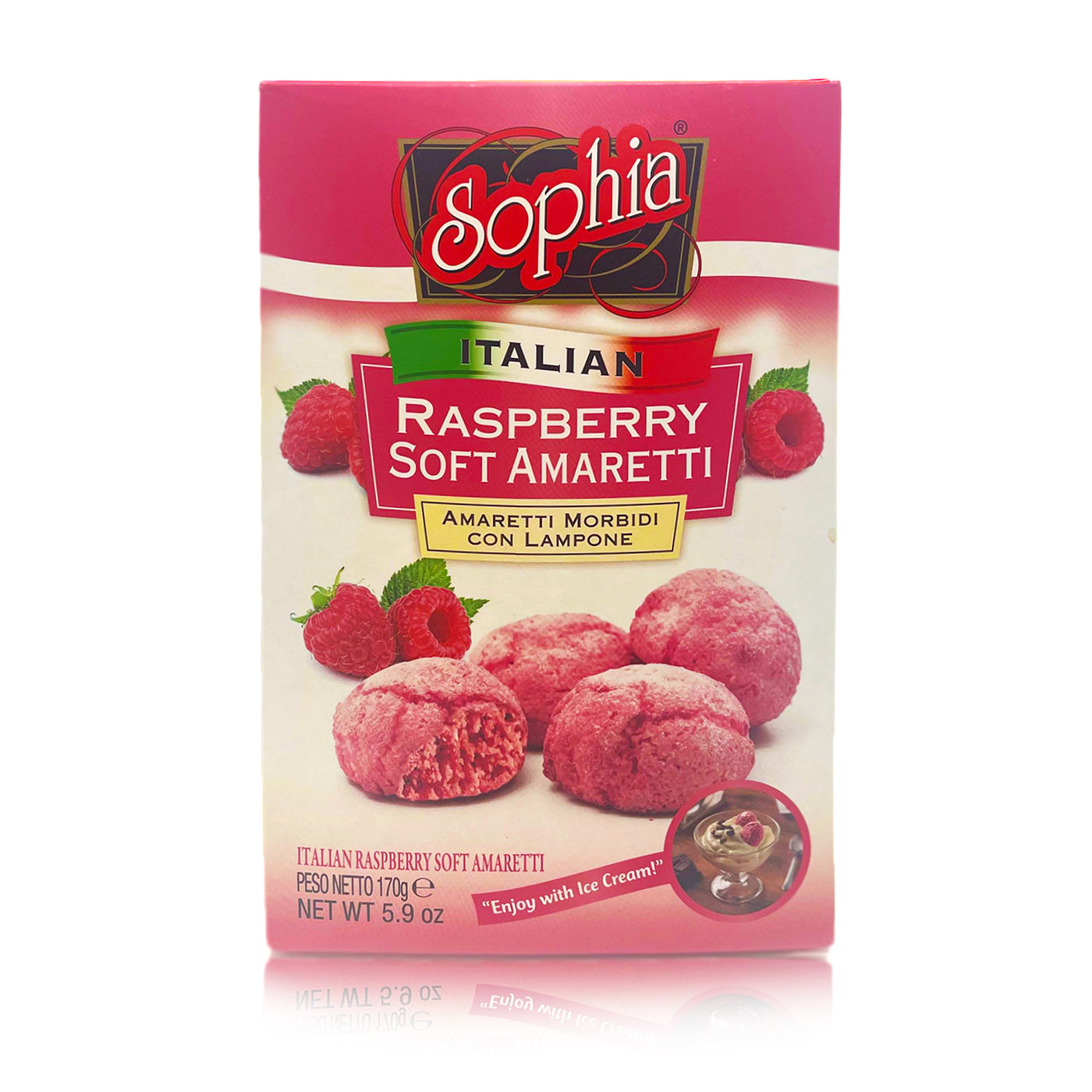 Sophia Soft Amaretti - Raspberry – Sophia Foods