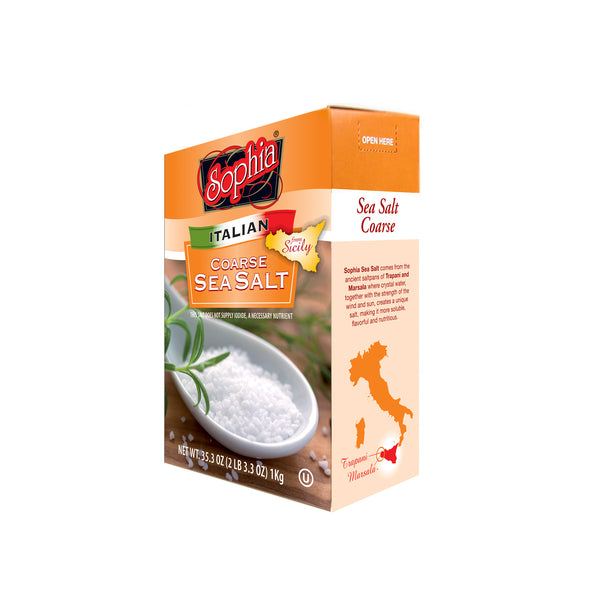 Sophia Salt - Sea Salt Box, Coarse 35.3oz – Sophia Foods